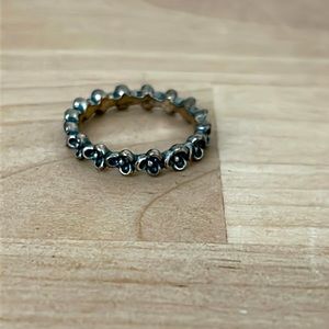 Floral ring stackable size 6